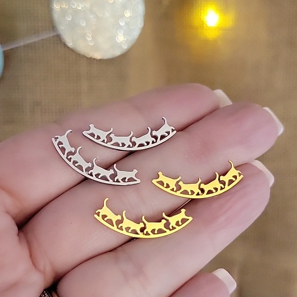 MARCHING CATS CLIMBER EARRINGS, Choice of Color
